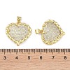 Rack Plating Brass Micro Pave Clear Cubic Zirconia Pendants KK-K341-52B-G-3