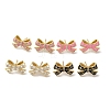 Bowknot Brass Stud Earrings EJEW-R162-05G-1