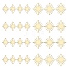70Pcs 2 Styles Brass Sun Link Connectors KK-WR0001-80-1