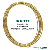 Textured Round Brass Wire CWIR-WH0004-01G-02-2