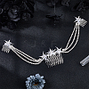 Alloy Rhinestone Hair Combs MRMJ-WH2007-031P-4