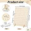 Rectangle Wood Earrings Jewelry Display Stands ODIS-PH0001-81-2
