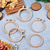 Plastic Imitation Bamboo Cross Stitch Embroidery Hoops TOOL-TADJ0001-03A-5