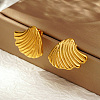 Simple Stainless Steel Seashell Stud Earrings NE7504-5