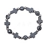 Synthetic Non-magnetic Hematite & Natural Gemstone Beads Stretch Bracelets for Women Men LS-TK7593-1
