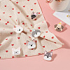 7Pcs 7 Colors Cartoon Dog Acrylic Brooch JEWB-TA0001-37-7