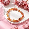 Natural Red Aventurine Chip Beads Stretch Bracelets for Women BJEW-JB10688-04-2