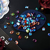 120Pcs 12 Colors Transparent Pointed Back Resin Rhinestone Cabochons KY-CW0001-01-7