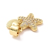 Brass Micro Pave Cubic Zirconia Charms X-KK-G444-02G-01-3