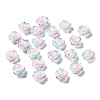 Tricolor Opaque Resin Cabochons CRES-P029-C02-1