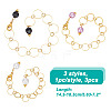 3Pcs 3 Styles Acrylic Pendant Knitting Row Counter Chains HJEW-NB00069-2