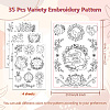 4 Sheets 11.6x8.2 Inch Stick and Stitch Embroidery Patterns DIY-WH0455-189-2