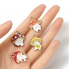 8Pcs 4 Styles Autumn Theme Alloy Enamel Pendants ENAM-YW0003-38-4