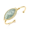 Natural Amazonite Horse Eye Wrapped Cuff Bangle G-D458-02G-06-RS-4