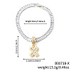Fashionable Brass Micro Pave Clear Cubic Zirconia Charm Bracelets AF9298-24-1