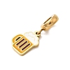 304 Stainless Steel Enamel European Dangle Charms STAS-D153-05D-G-2