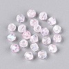 Transparent Spray Painted Glass Beads EGLA-N018-4mm-11-2