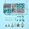 Tibetan Style Chandelier Components and Pendants with Synthetic Turquoise Beads Sets DIY-FS0005-75-7