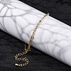 Brass Cable Chain Bracelets for Women BJEW-G735-20G-3