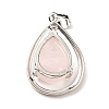 Natural Rose Quartz Pendants G-B033-04P-19-3