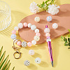 6Pcs 6 Colors Handmade Polymer Clay Rhinestone with Resin Daisy Flower CLAY-TA0001-97-8
