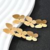 Butterfly 304 Stainless Steel Dangle Stud Earrings for Women EJEW-M102-01G-3