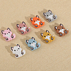 CHGCRAFT 16Pcs 8 Colors Fox Food Grade Eco-Friendly Silicone Focal Beads SIL-CA0003-08-6