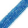 Faceted Rondelle Transparent Glass Beads Strands EGLA-J134-4x3mm-B11-1