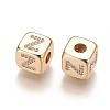Brass Micro Pave Cubic Zirconia Beads KK-K238-16G-Z-2