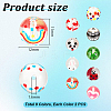 18Pcs 9 Colors Handmade Lampwork Beads LAMP-GA0001-13-2