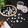 100Pcs 5 Style Transparent Frosted Acrylic Beads FACR-PJ0001-02-6