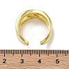 Brass Micro Pave Cubic Zirconia Cuff Open Rings RJEW-C163-15G-5