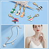 Alloy Enamel Sea Horse & Butterfly Pendant Locking Stitch Markers HJEW-AB00008-5
