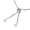 304 Stainless Steel Satellite Chain Slider Bracelet Making AJEW-JB01246-02-2
