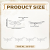 16Pcs 304 Stainless Steel Pendants STAS-LP0003-48-2
