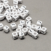 Large Hole Acrylic Letter European Beads SACR-Q103-7mm-01J-1