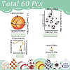 Sport Ball Theme Leather Dangle Earring DIY Making Kit DIY-SC0024-91-1-2