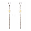 Millefiori Glass Flower Dangle Earrings EJEW-JE04468-03-1