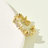 304 Stainless Steel Cubic Zirconia Cuff Open Rings for Women LS-RJEW-Z122-02G-03-3