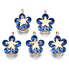 Brass Micro Pave Cubic Zirconia Charms KK-R111-022A-1