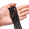 Natural Black Agate Beads Strands G-G391-6mm-01-4