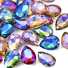 70Pcs 7 Colors Pointed Back Glass Rhinestone Cabochons RGLA-TA0001-06-2