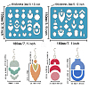 2Pcs 2 Style Acrylic Earring Handwork Template DIY-WH0573-002-2