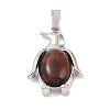 Dyed & Heated Natural Red Tiger Eye Pendants G-A224-02P-05-1