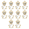 10Pcs Alloy Glass Pendants GLAA-YW0005-41G-01-1