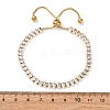 304 Stainless Steel Pave Clear Cubic Zirconia Tennis Bracelets BJEW-G754-03G-04-5
