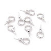 Anti-Tarnish Rhodium Plated 925 Sterling Silver Screw Eye Peg Bails STER-D035-46P-1