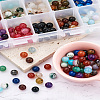 225Pcs 15 Style Natural Agate Round Beads G-TA0001-36-21