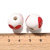 Valentine's Day Element Printed Wood Beads WOOD-R002-01-35-3