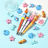 15Pcs 5 Styles Silicone Beads SIL-YW0002-38-4